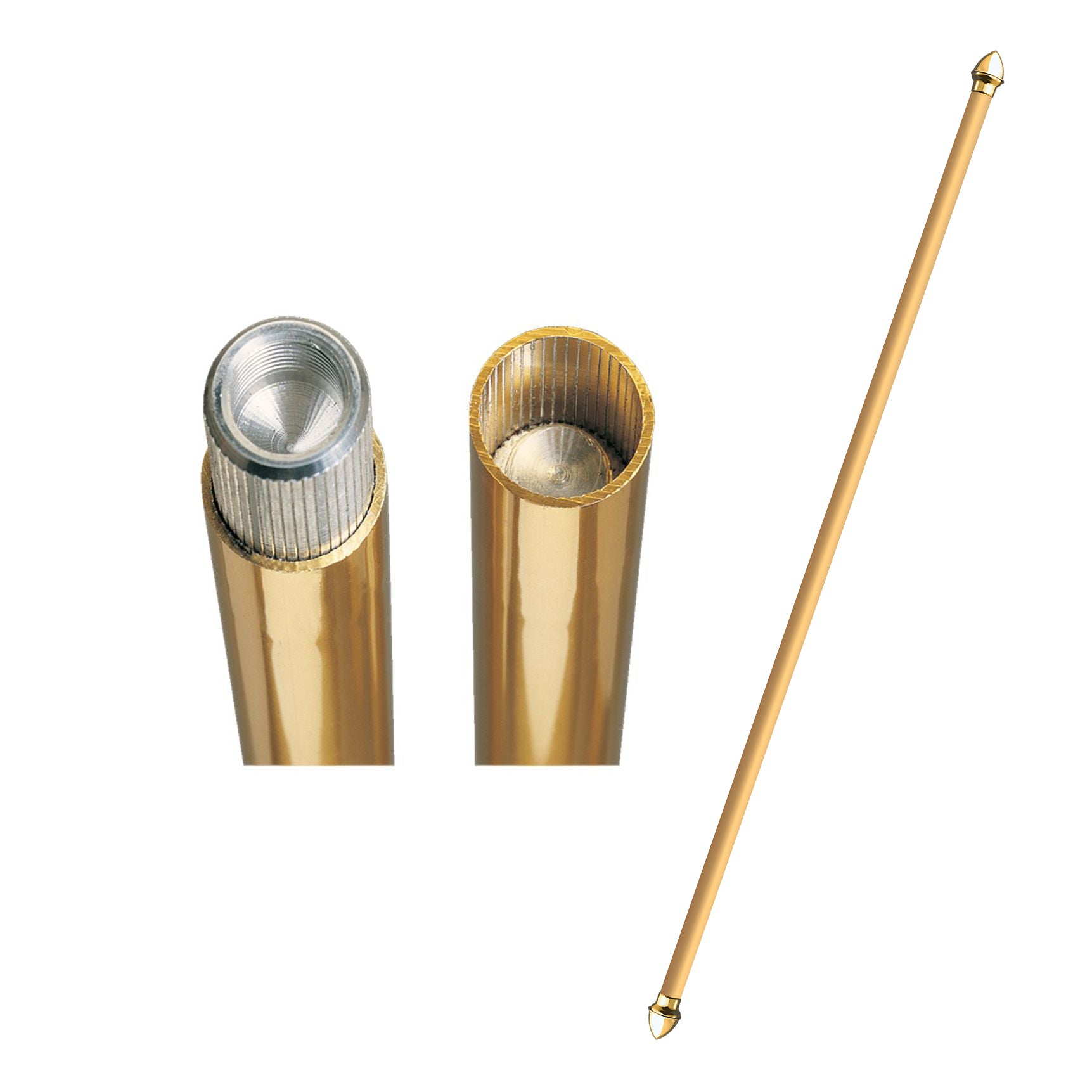 Gold 2-Piece Banner Pole